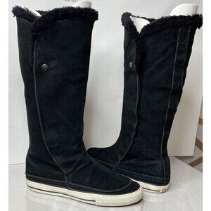 Vrg RARE Converse Beverly Flat Knee high boots Women 8 Suede Leather